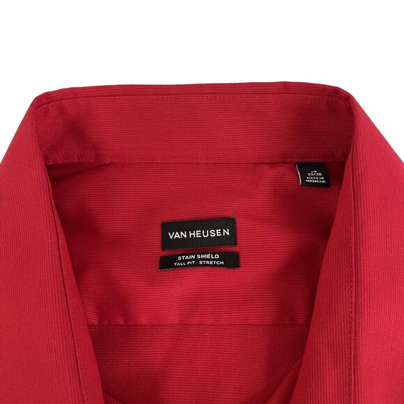 New Mens Van Heusen Stain Shield Tall Fit Long Sleeve Dress Shirt 19-35/36 3XL - Picture 2 of 8
